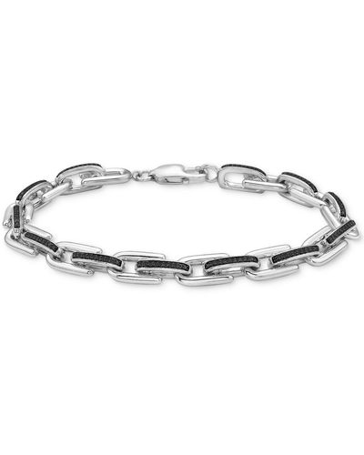 Macy's Black Diamond Link Bracelet (1/2 Ct. T.w. - Metallic
