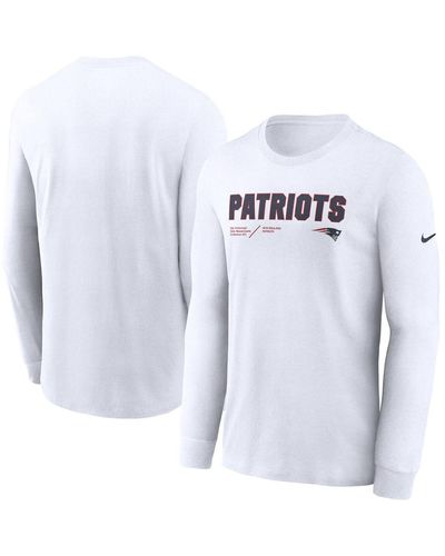 Las Vegas Raiders Nike Sideline Infograph Lock Up Performance Long Sleeve T- Shirt - White