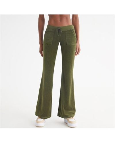 Juicy Couture Heritage Low Rise Snap Pocket Track Pant - Green