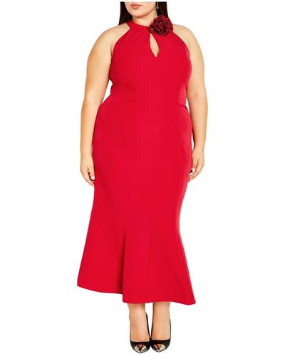 City Chic Plus Size Iliana Dress - Red