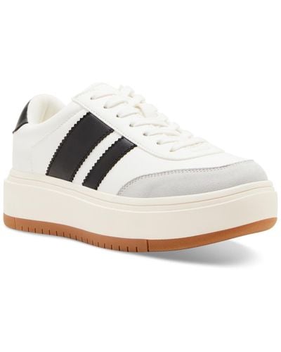 Madden Girl Navida Lace-up Low-top Platform Sneakers - White