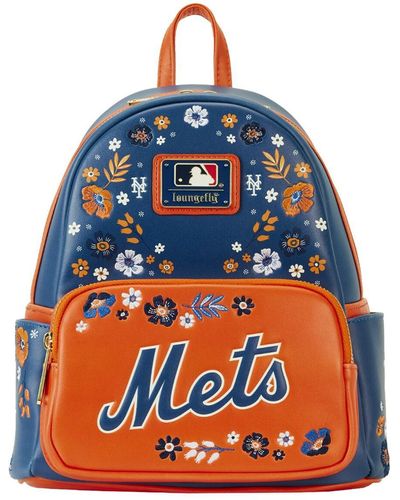 Loungefly And New York Mets Floral Mini Backpack - Blue