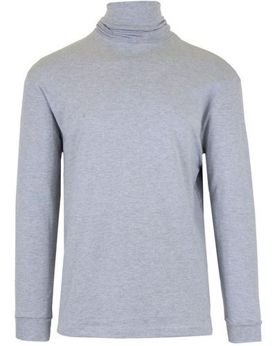 Galaxy By Harvic Long Sleeve Turtle Neck Tee - Blue