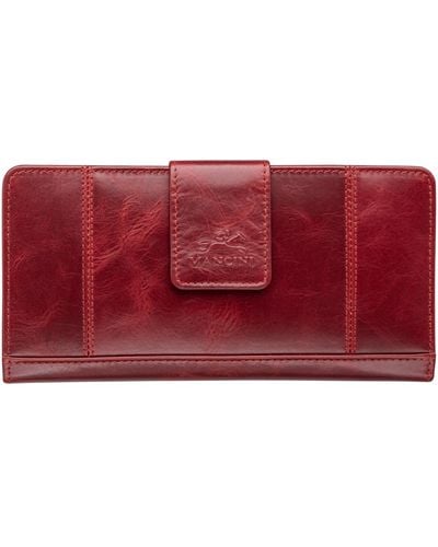 Mancini Casablanca Collection Clutch Wallet - Red