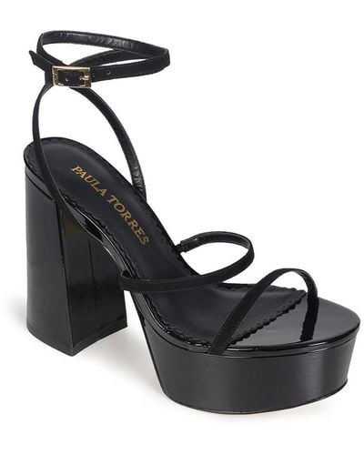 Paula Torres Shoes Emily Platform Dress Sandals - Black