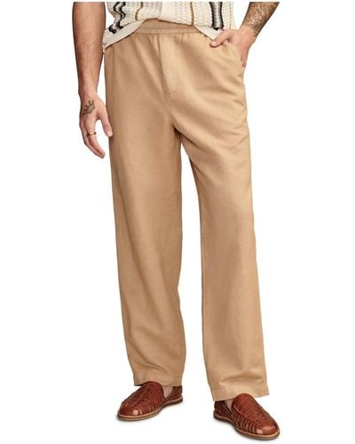 Lucky Brand Linen Pull-on Pants - Natural