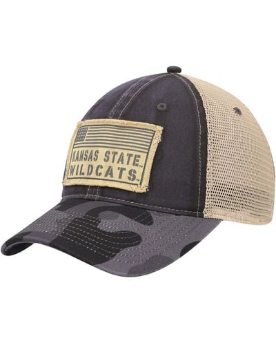 Colosseum Athletics Kansas State Wildcats Oht Military-inspired Appreciation United Trucker Snapback Hat - Gray
