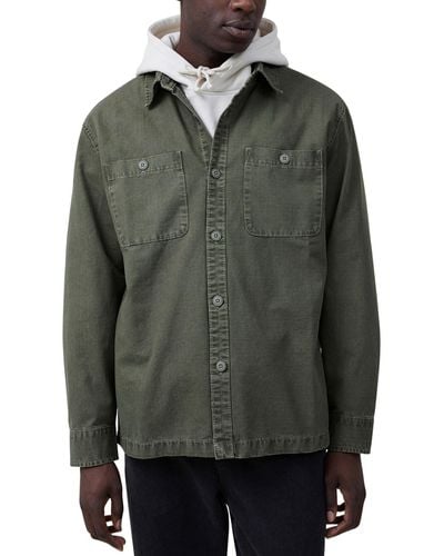 Cotton On Heavy Over Shirt Jacket - Green