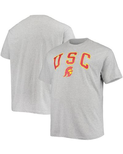 Champion Usc Trojans Big And Tall Arch Over Logo T-shirt - Gray