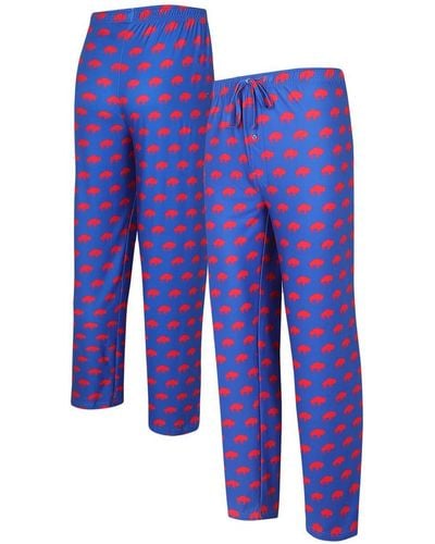 Concepts Sport Buffalo Bills Gauge Throwback Allover Print Knit Pants - Blue