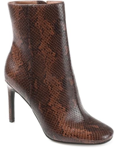 Journee Collection Silvy Booties - Brown