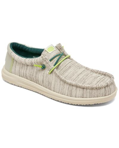 Hey Dude Wally H2o Mesh Slip-on Casual Mocassin Sneakers From Finish Line - White