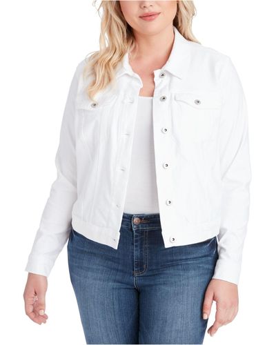 Jessica Simpson Women's Pixie Classic Crop Jean Jacket - Feminine Fit, Button Front, High-Low Hem