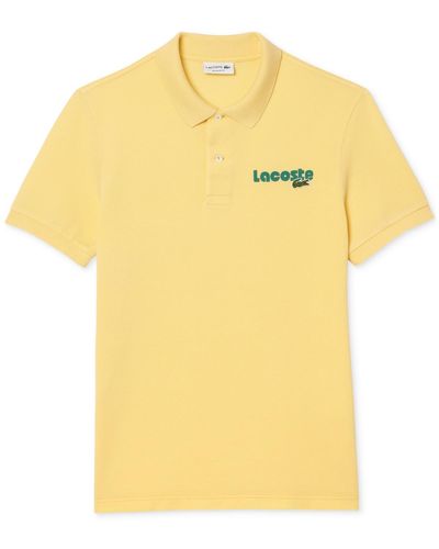 Lacoste Regular-fit Logo Polo Shirt - Yellow