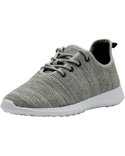 Alpine Swiss Knit Fashion Sneakers Lightweight Athletic Walking Tennis Shoes - Gray