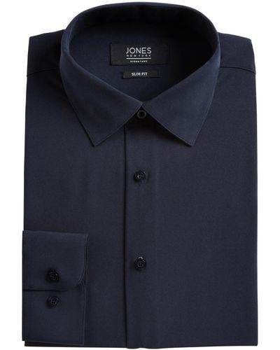 Jones New York Slim-fit Stretch Cooling Tech Dress Shirt - Blue