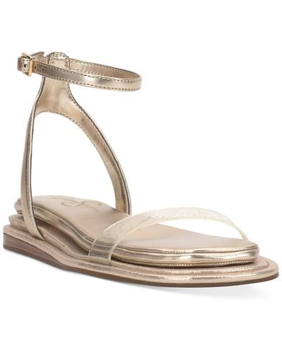 Jessica Simpson Betania Ankle Strap Flat Sandals - Natural