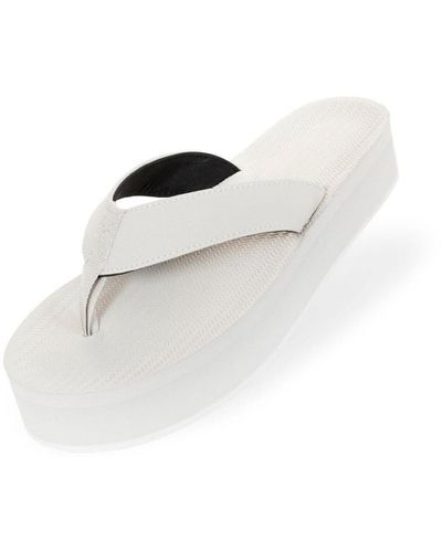 indosole Flip Flop Platform - White