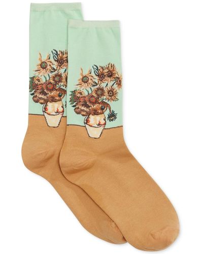 Hot Sox Women's Sunflower Socks - Blue