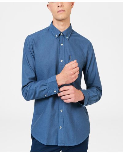 Ben Sherman Iconic Oxford Single-pocket Button-down Long-sleeve Shirt - Blue