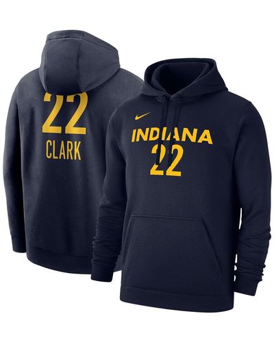 Nike And Caitlin Clark Indiana Fever 2024 Wnba Draft Player Name Number Pullover Hoodie - Blue