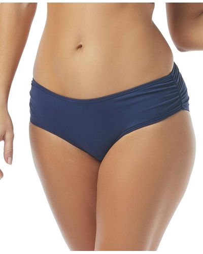 Coco Reef Ruched Hipster Bikini Bottoms - Blue