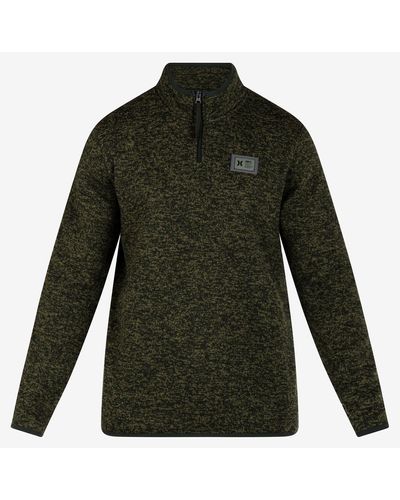 Hurley Mesa Ridgeline 1/4 Zip Sweater - Green