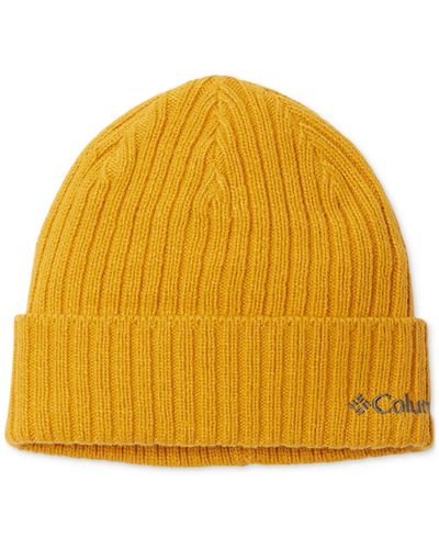 Columbia Ribbed-knit Embroidered Logo Watch Cap - Yellow
