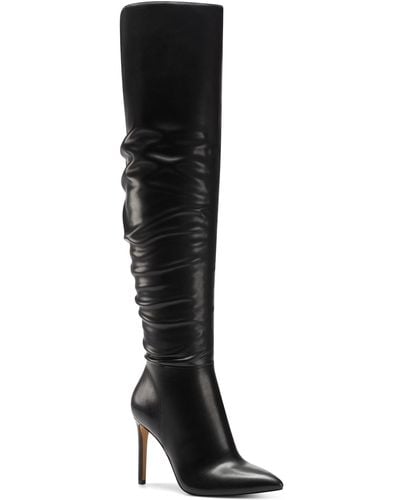 INC International Concepts Iyonna Over-the-knee Slouch Boots - Black