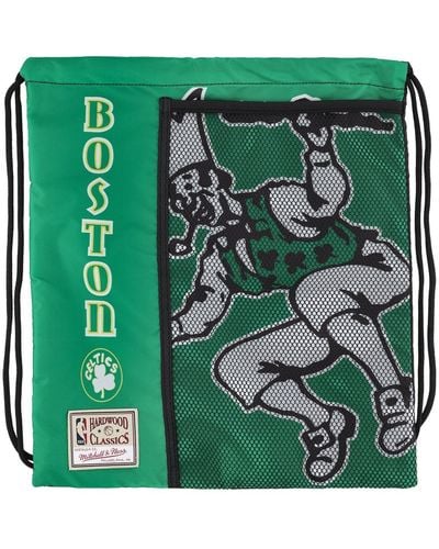Mitchell & Ness And Boston Celtics Hardwood Classics Team Logo Cinch Bag - Green