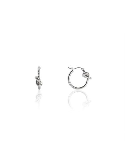 OMA THE LABEL Knot Small Hoop Earrings - Metallic
