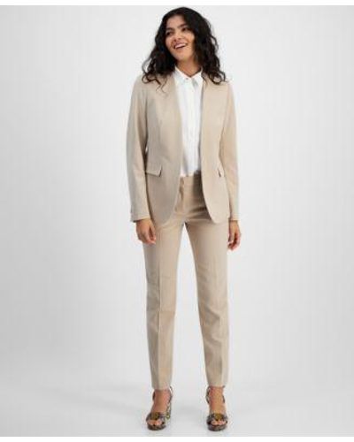 BarIII Open Front Blazer Pants Created For Macys - Natural