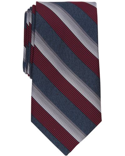 Perry Ellis Preston Classic Stripe Tie - Purple