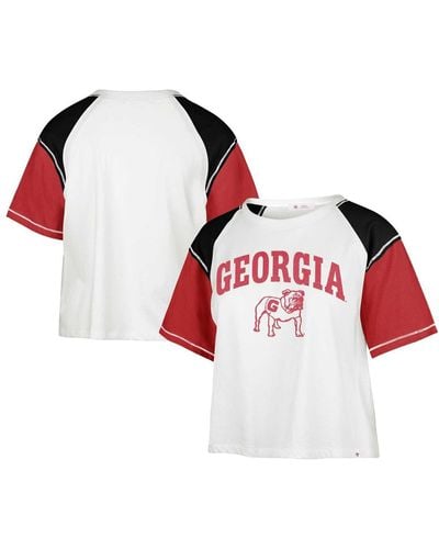 '47 Distressed Georgia Bulldogs Serenity Gia Cropped T-shirt - Red
