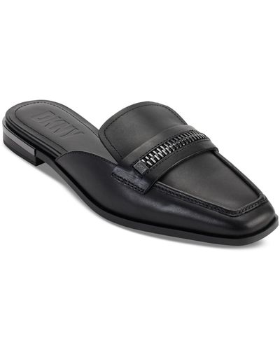 DKNY Elin Slip-on Hardware Loafer Flats - Black