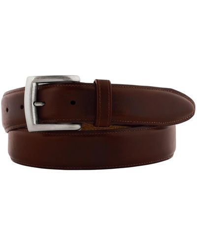 Johnston & Murphy Waxed Leather Belt - Brown