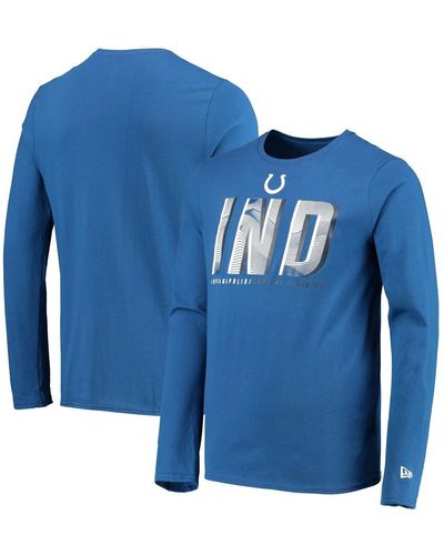 KTZ Indianapolis Colts Combine Authentic Static Abbreviation Long Sleeve T-shirt - Blue
