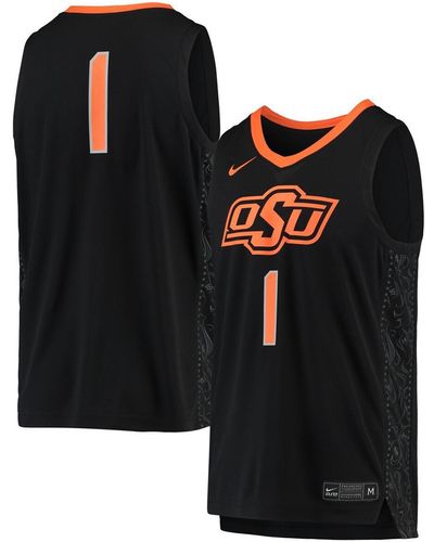 Nike #1 Oklahoma State Cowboys Team Replica Basketball Jersey - Black