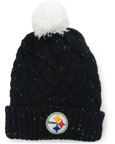 '47 Pittsburgh Steelers Fiona Pom Knit Hat - Black