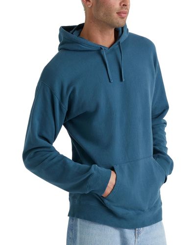 Hanes Garment Dyed Fleece Hoodie - Blue