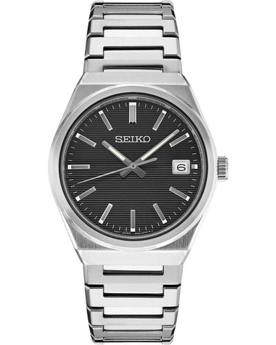Seiko Essentials Stainless Steel Bracelet Watch 39mm - White