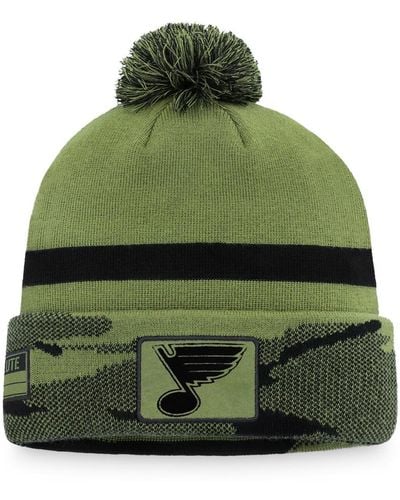 Fanatics St. Louis Blues Military-inspired Appreciation Cuffed Knit Hat - Green