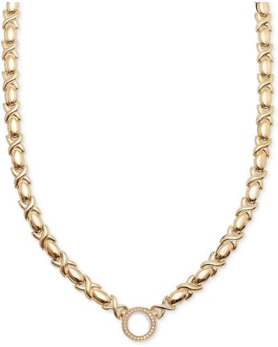 Macy's Diamond Circle Stampato 18" Collar Necklace (1/6 Ct. T.w. - Natural