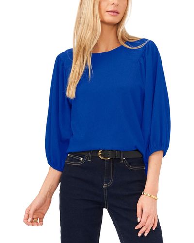 Vince Camuto Puff 3/4-sleeve Knit Top - Blue