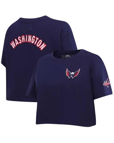 Pro Standard Washington Capitals Classic Boxy Cropped T-shirt - Blue