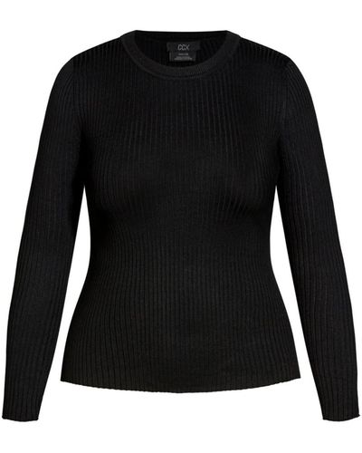 City Chic Plus Size Ella Sweater - Black