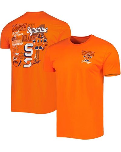 Image One Syracuse Vintage-like Through The Years Two-hit T-shirt - Orange