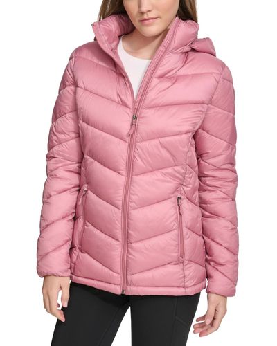 Charter Club Packable Hooded Puffer Coat - Pink