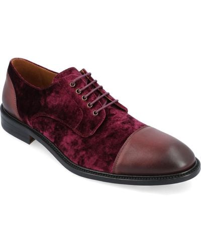 Taft The Jack Lace-up Cap Toe Oxford Shoe - Red
