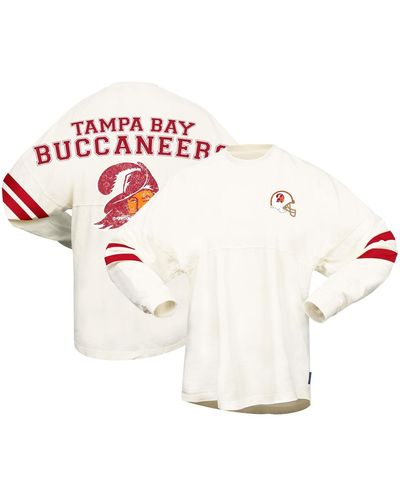 Spirit Jersey Distressed Tampa Bay Buccaneers Gridiron Classics Retro T-shirt - White